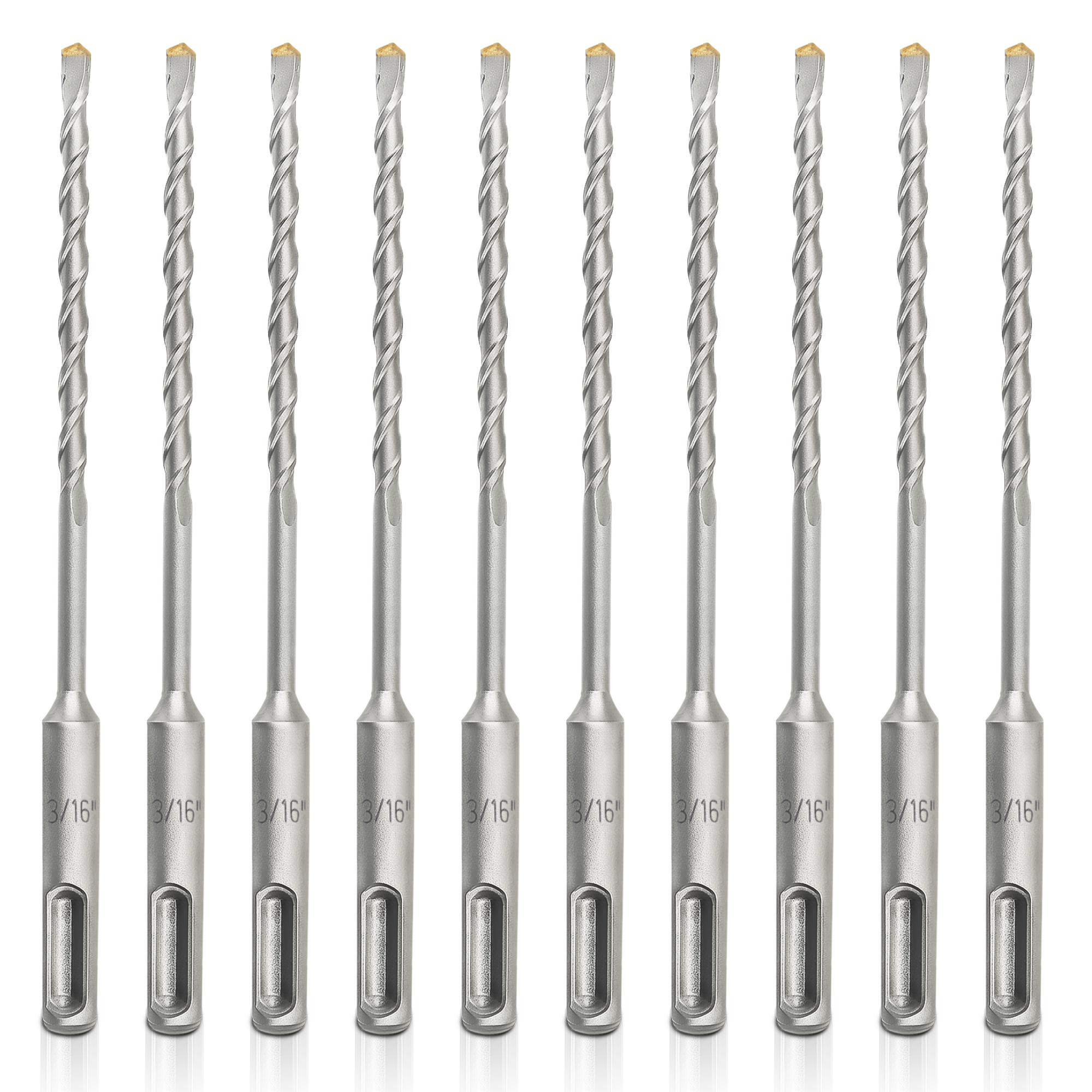 MonoPro SDS Plus Rotary Hammer Drill Bit Set — 3/16in. x 6in., Tungsten Carbide Tip, 10 Pcs, Model# DB-101